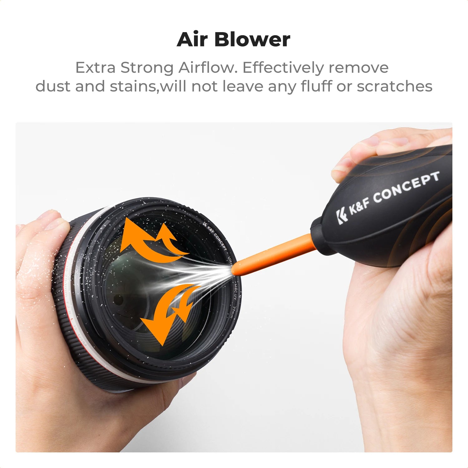 K&F CONCEPT 25 in 1 Camera Cleaning Kit with Camera Blower Wipes Cloth Swabs Cleaner Liquid Cleaning Pen for Camera Lens Phone