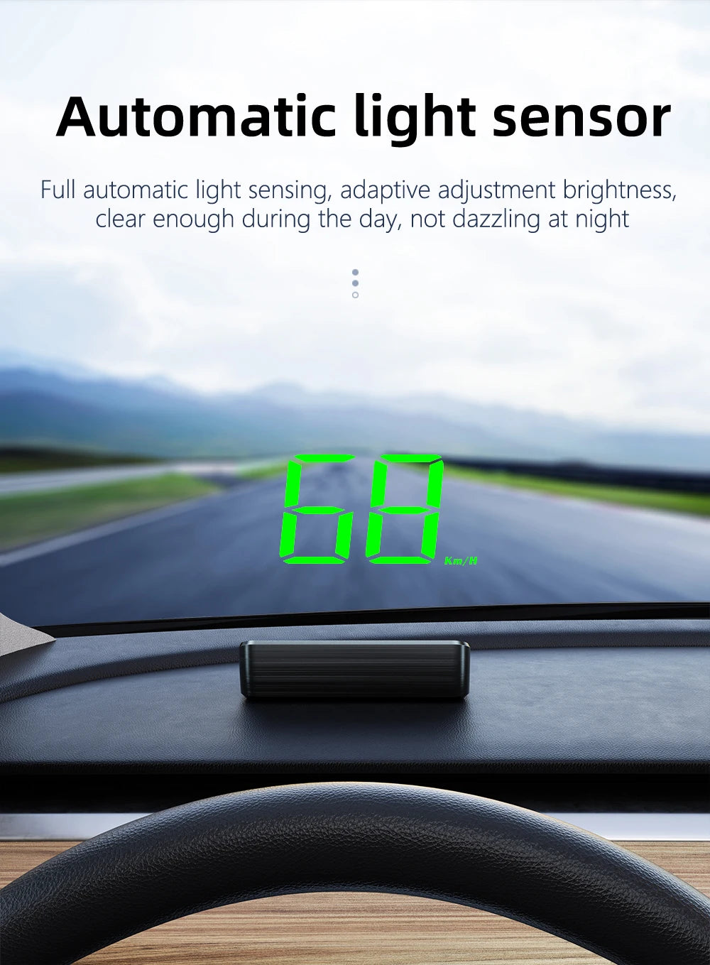 HD Car Head up Display M2 GPS Speedometer KM/H Digital HUD Windshield Projector Universal Auto Electronics Accessory