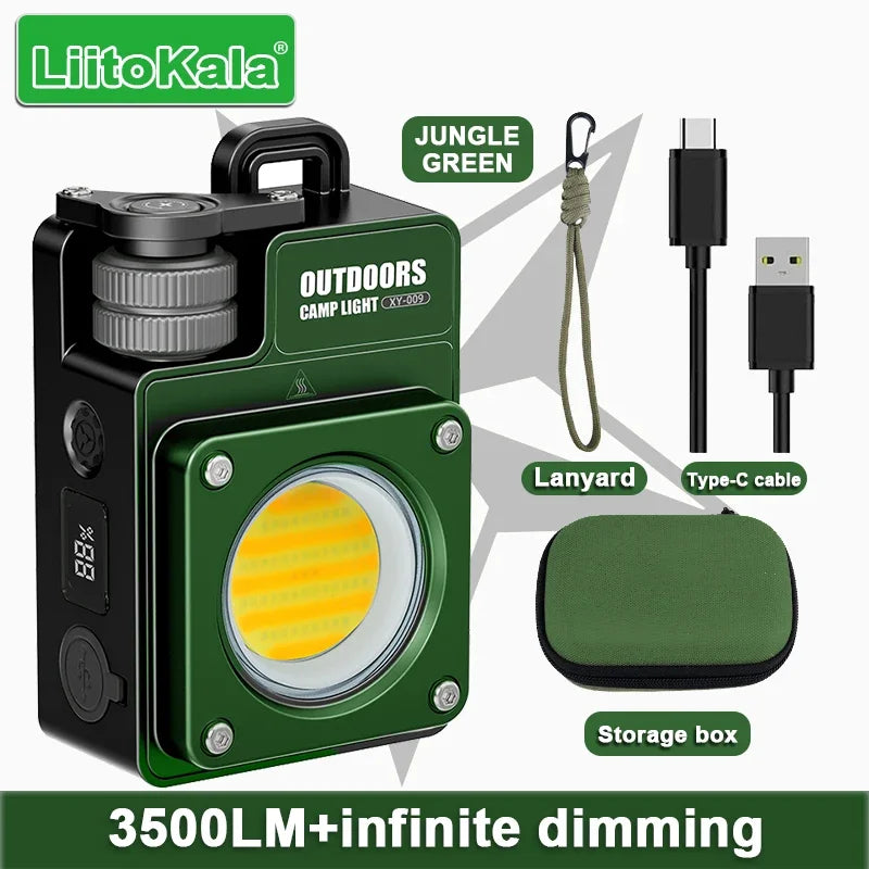 LiitoKala new keychain light 120-3500LM rechargeable flashlight multifunctional portable 3000mAh battery work light