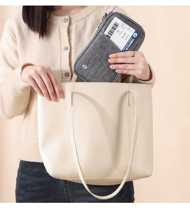 Passport Holder Bag Family Rfid Blocking Passport Wallet Travel Essentials Wallet Travel Document Organizer Credit Cards Case