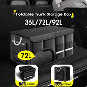 Portable Foldable Trunk Storage Box Waterproof Oxford Cloth 92L Large-Capacity Car Organizer for Camping Fishing