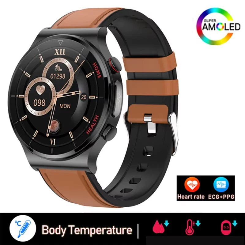 2025 New Laser Treatment Three High Smart Watch Men ECG PPG Heart Rate Health Tracker Smart Watches GUHUAVMI IOS Sleep Monitor