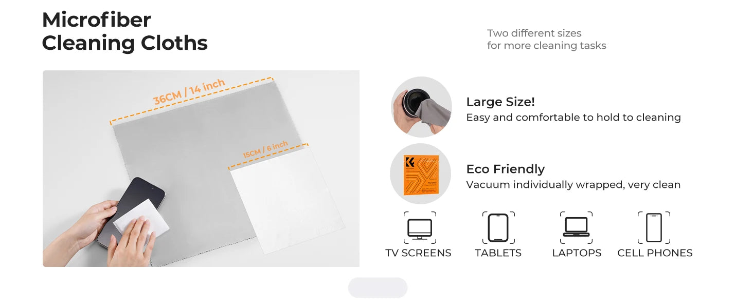 K&F CONCEPT 25 in 1 Camera Cleaning Kit with Camera Blower Wipes Cloth Swabs Cleaner Liquid Cleaning Pen for Camera Lens Phone