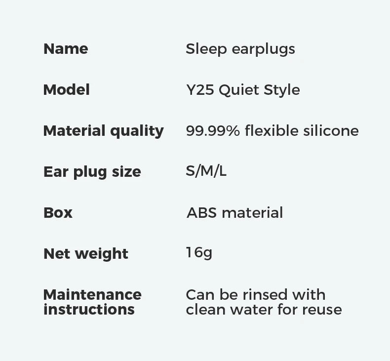 Silicone Ear Plugs for Sleeping 25dB Noise Cancelling Hearing Protection Reusable Earplugs for Sleep Focus Concerts Work Study