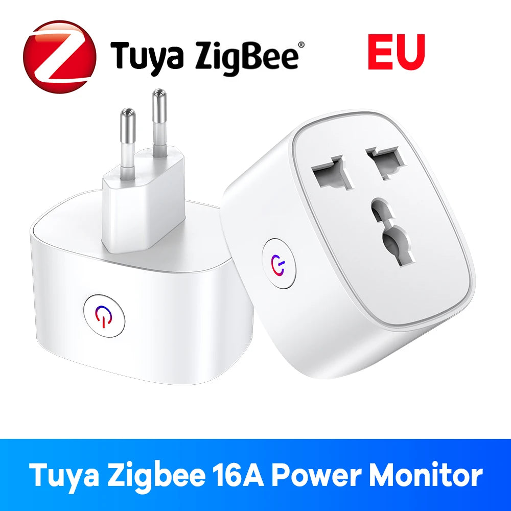 Zigbee Smart Plug 16A EU US UK Plug Energy Monitor Remote Control Timer Alexa Google Home for Electrical Sockets with Control