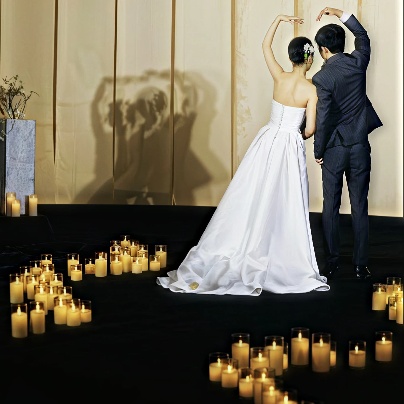 6-60PCS Artificial Candles Led Candles for Wedding Led Candle Flameless Candles Battery Operated Candle for Decorative Wedding