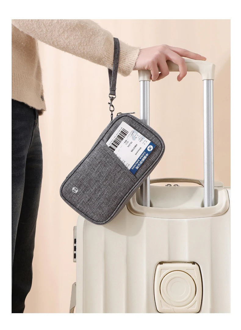 Passport Holder Bag Family Rfid Blocking Passport Wallet Travel Essentials Wallet Travel Document Organizer Credit Cards Case