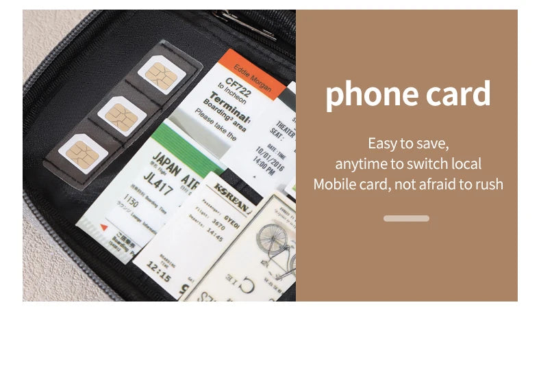 Passport Holder Bag Family Rfid Blocking Passport Wallet Travel Essentials Wallet Travel Document Organizer Credit Cards Case