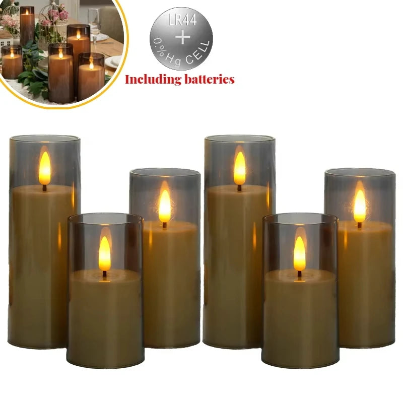 6-60PCS Artificial Candles Led Candles for Wedding Led Candle Flameless Candles Battery Operated Candle for Decorative Wedding