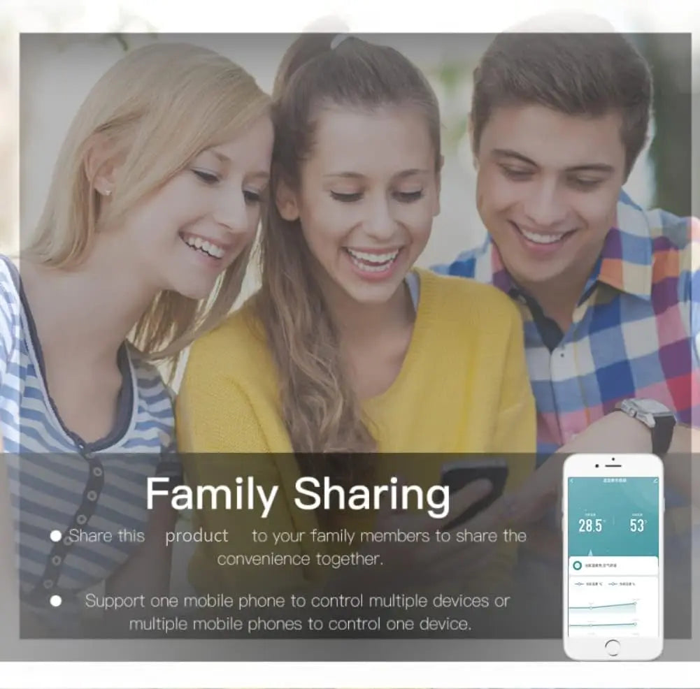 Tuya Smart WIFI Temperature Humidity Sensor  APP Remote Monitor For Smart Home Smart Life Works With Alexa Google Assistant