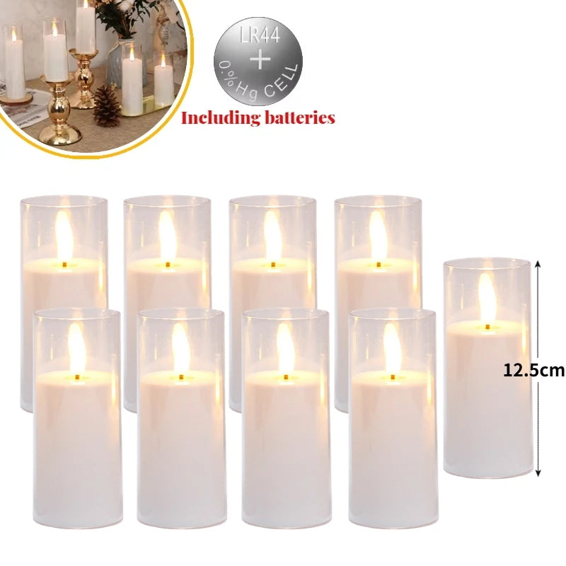 6-60PCS Artificial Candles Led Candles for Wedding Led Candle Flameless Candles Battery Operated Candle for Decorative Wedding