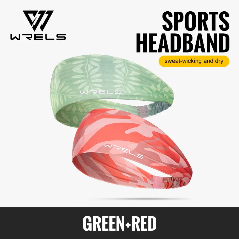 WRELS Sports Headbands Moisture Wicking Sweatbands for Running Breathable Headbands Elastic Non Slip Hairband for Women and Men