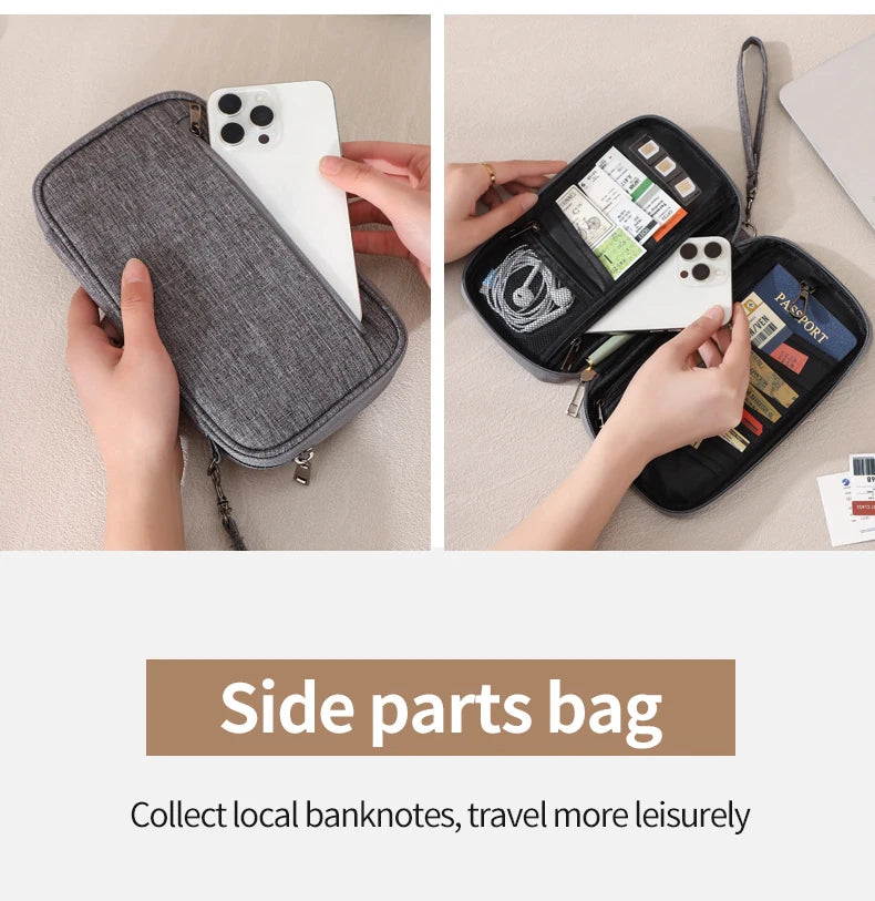 Passport Holder Bag Family Rfid Blocking Passport Wallet Travel Essentials Wallet Travel Document Organizer Credit Cards Case