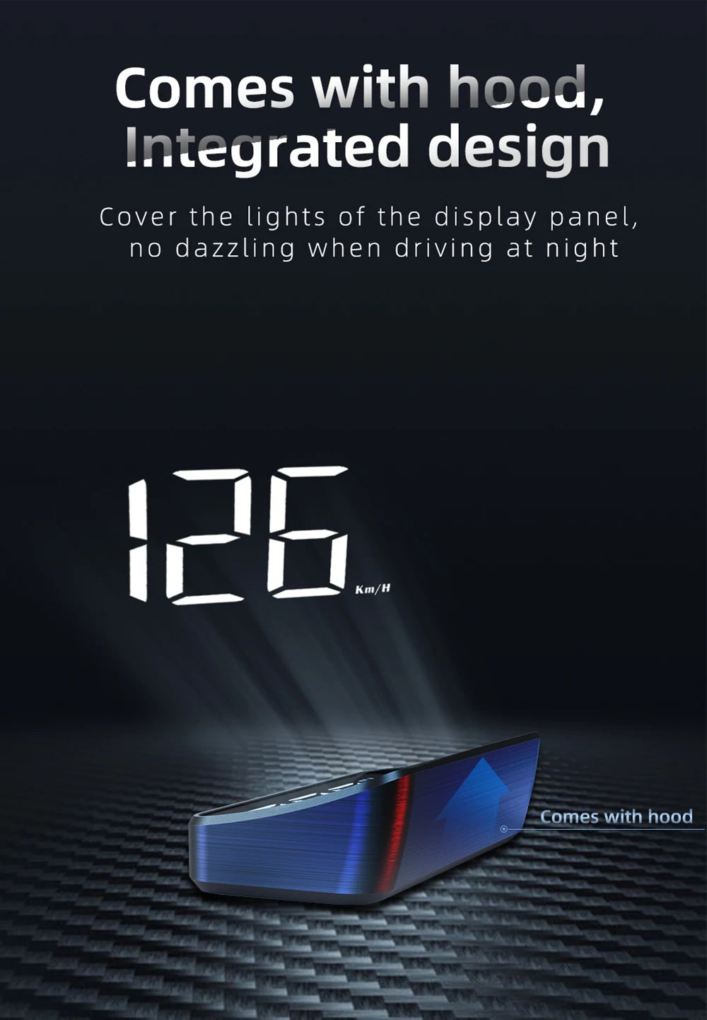 HD Car Head up Display M2 GPS Speedometer KM/H Digital HUD Windshield Projector Universal Auto Electronics Accessory