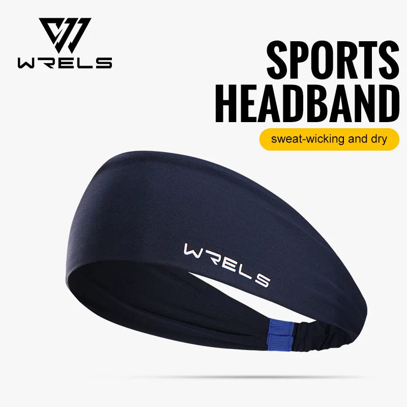 WRELS Sports Headbands Moisture Wicking Sweatbands for Running Breathable Headbands Elastic Non Slip Hairband for Women and Men
