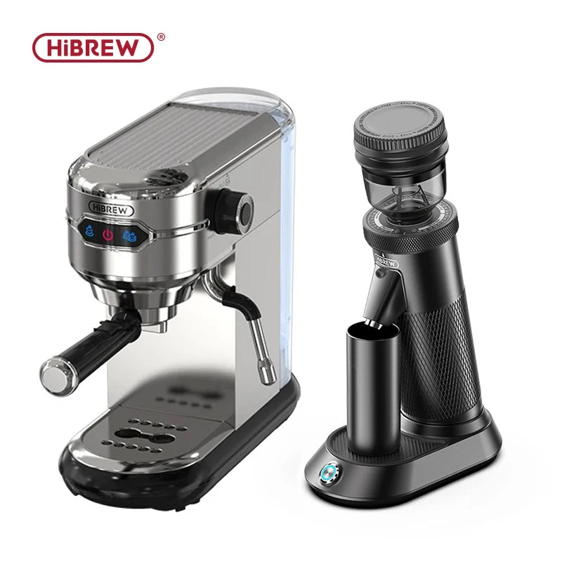 HiBREW Coffee Maker Cafetera 20 Bar Inox Semi Automatic Super Slim ESE POD& Powder Espresso Cappuccino Machine Hot Water H11