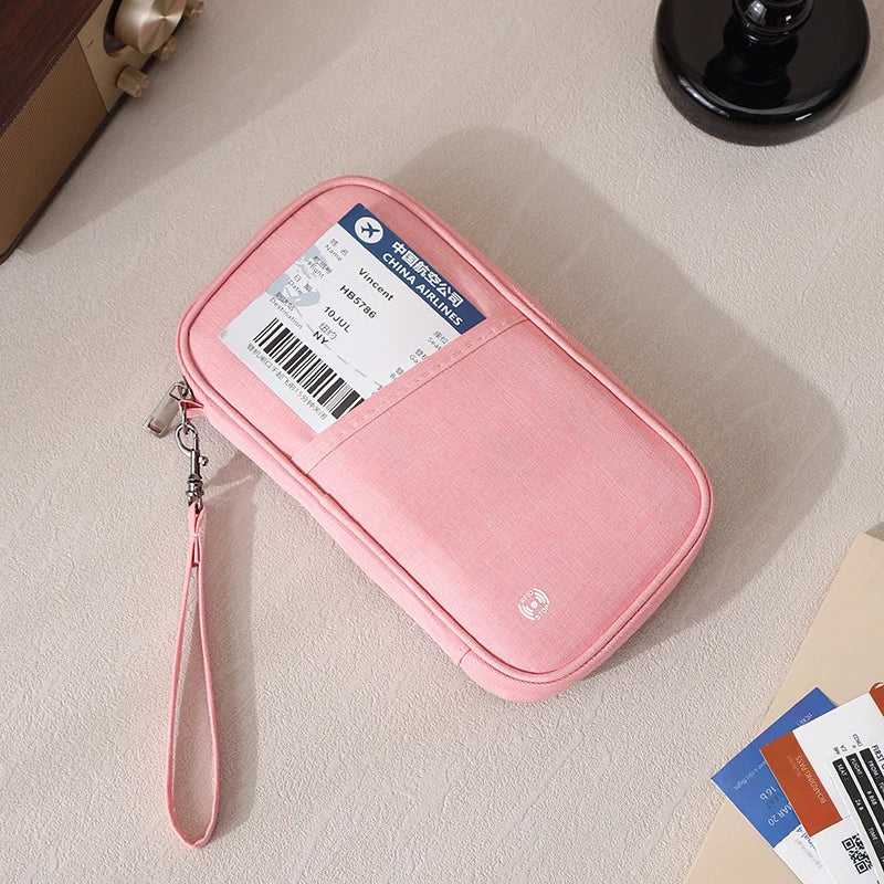 Passport Holder Bag Family Rfid Blocking Passport Wallet Travel Essentials Wallet Travel Document Organizer Credit Cards Case