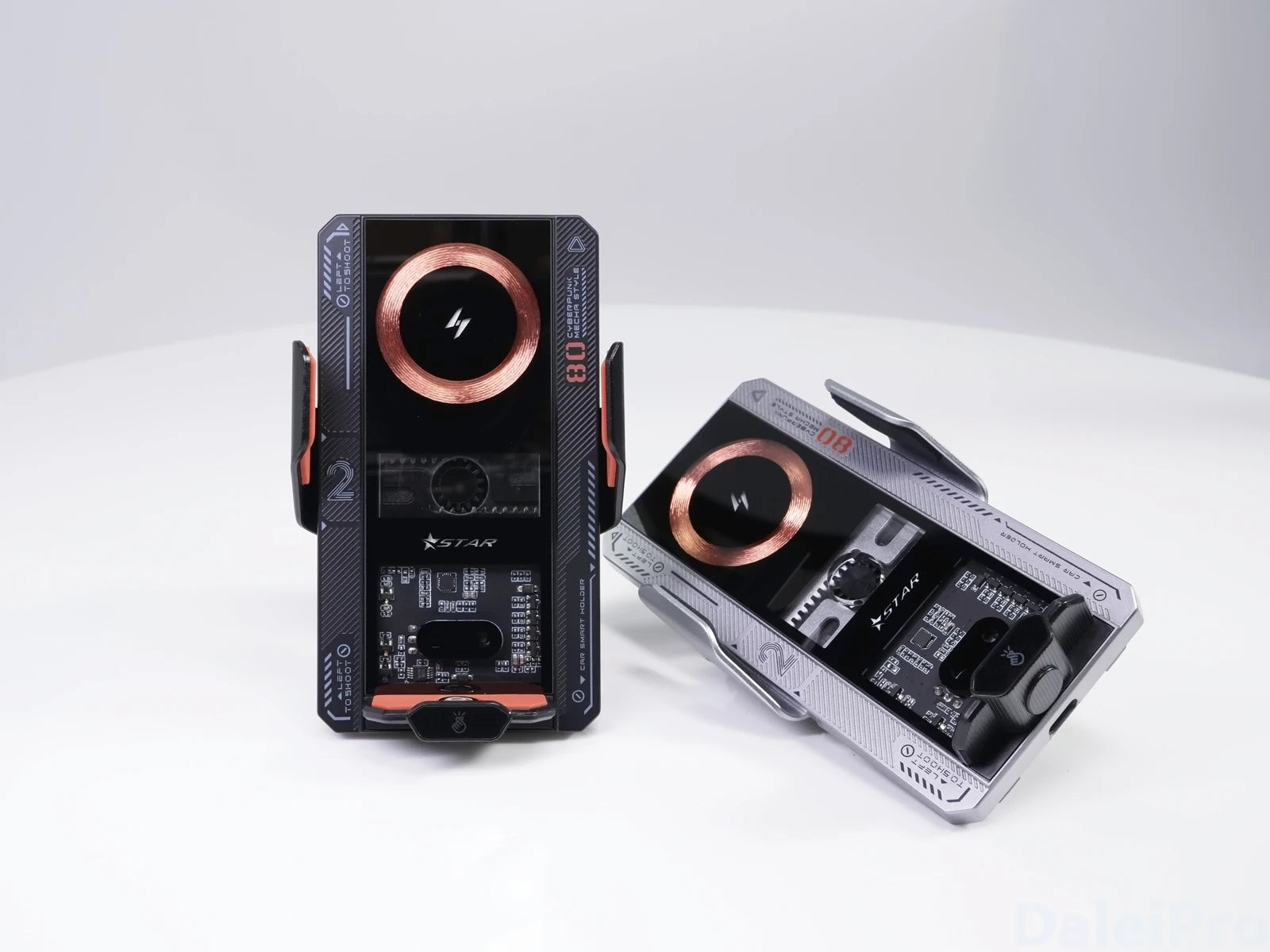 Car Smart Sensing Automatic Clamping Mounts For Samsung iPhone Xiaomi Phone Holder Wireless Charger Mounts 15W/66W Fast Charging