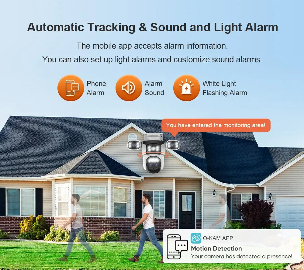 LS VISION 20MP Three Screens WiFi Security Camera Outdoor 10X Optical Zoom Four Lens Human Auto Tracking Waterproof CCTV Cameras