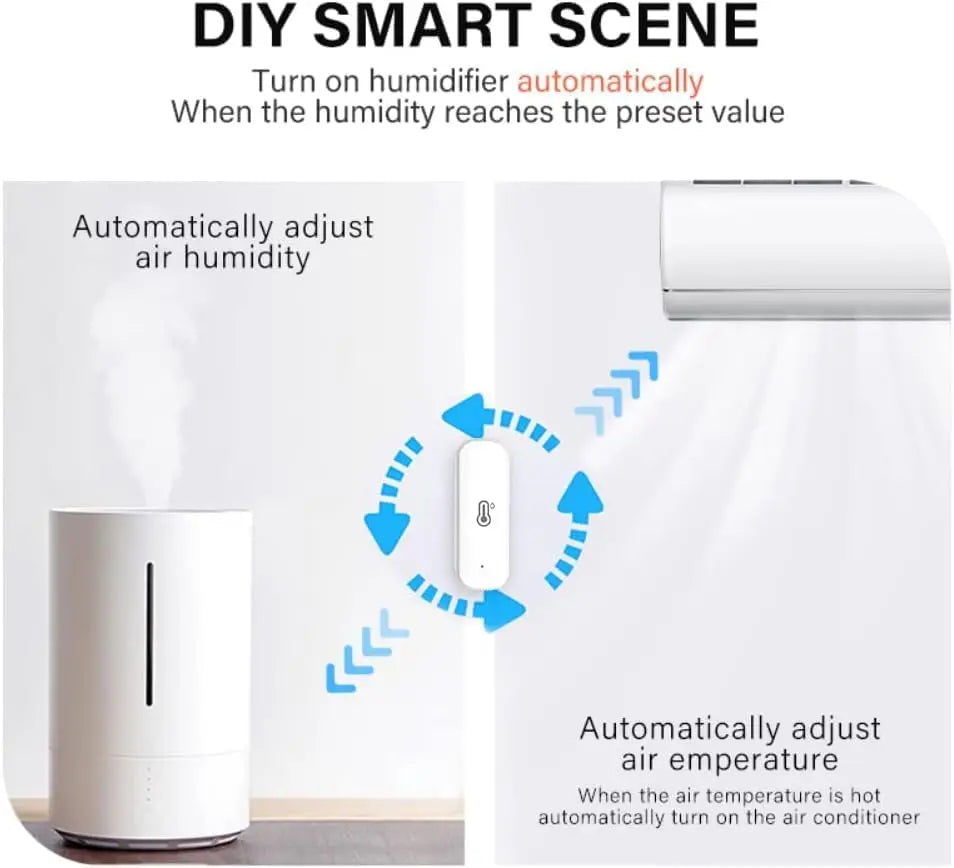 Tuya Smart WIFI Temperature Humidity Sensor  APP Remote Monitor For Smart Home Smart Life Works With Alexa Google Assistant