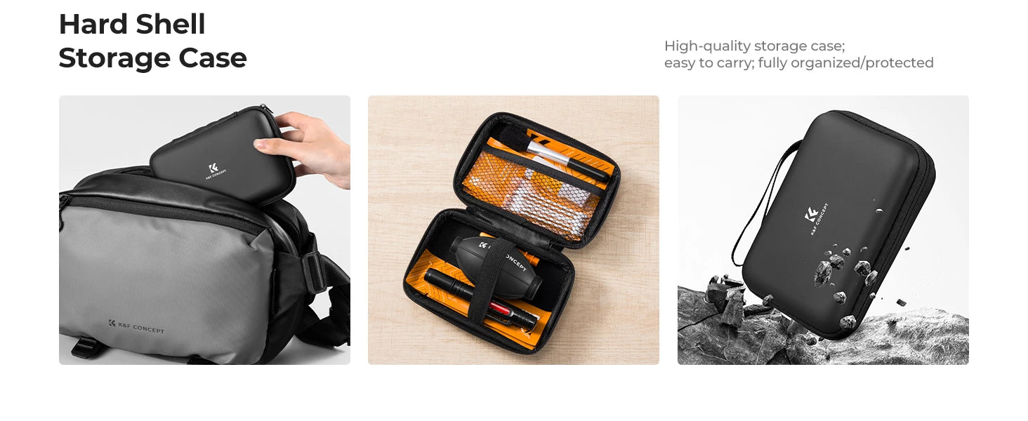 K&F CONCEPT 25 in 1 Camera Cleaning Kit with Camera Blower Wipes Cloth Swabs Cleaner Liquid Cleaning Pen for Camera Lens Phone