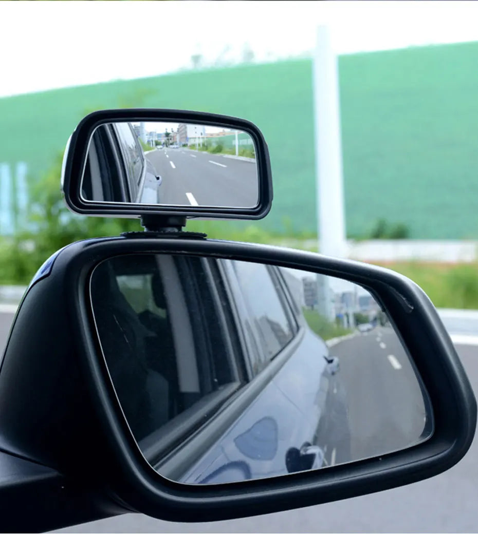 SEAMETAL Universal Car Mirror Auxiliary Rear View Mirror Wide Angle Side Rear Mirrors Reverse Blind Spot 360 Degree Adjustable