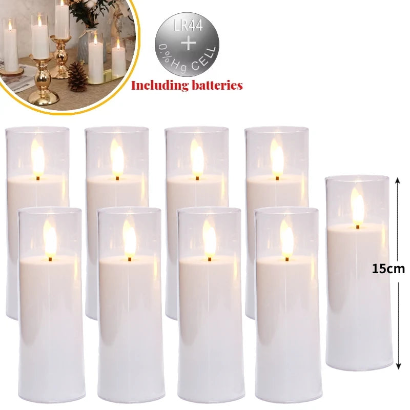 6-60PCS Artificial Candles Led Candles for Wedding Led Candle Flameless Candles Battery Operated Candle for Decorative Wedding