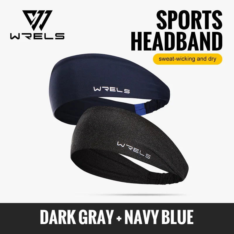 WRELS Sports Headbands Moisture Wicking Sweatbands for Running Breathable Headbands Elastic Non Slip Hairband for Women and Men