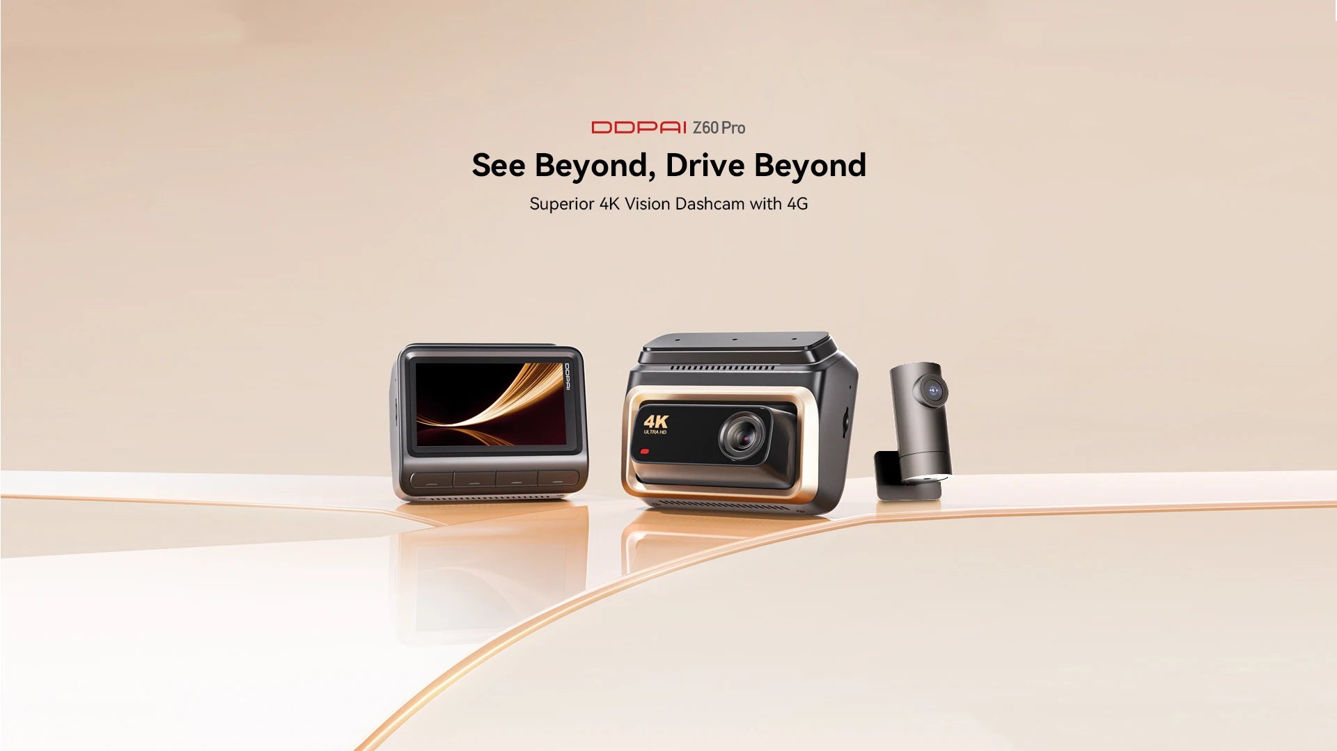 DDPAI 4K Dash Cam Z60 Pro Support Rear and Interior Car Camera SONY STARVIS2 Sensor 24h Parking 5GHz Wi-Fi ADAS GPS 4G Car DVR