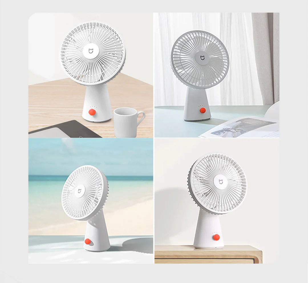 MIJIA Desktop Mobile Fan，Desktop Handheld Two In One，Universal Type-C Charging Port，18.5 - Hour Ultra - Long Battery Life