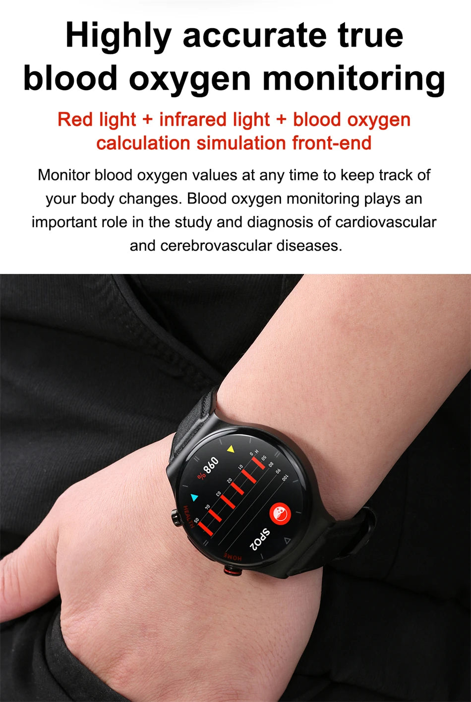 2025 New Laser Treatment Three High Smart Watch Men ECG PPG Heart Rate Health Tracker Smart Watches GUHUAVMI IOS Sleep Monitor