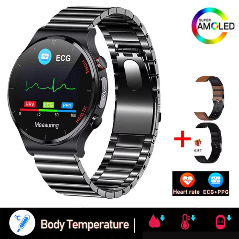2025 New Laser Treatment Three High Smart Watch Men ECG PPG Heart Rate Health Tracker Smart Watches GUHUAVMI IOS Sleep Monitor