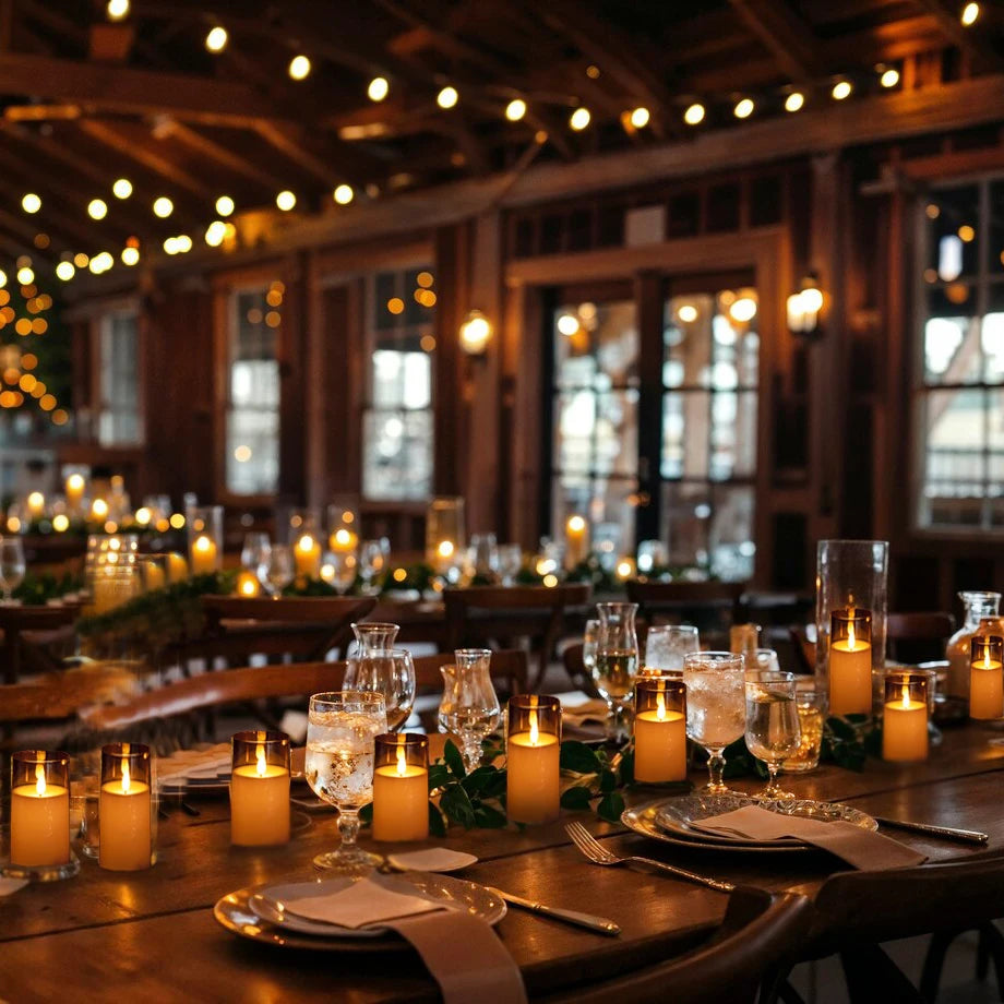 6-60PCS Artificial Candles Led Candles for Wedding Led Candle Flameless Candles Battery Operated Candle for Decorative Wedding