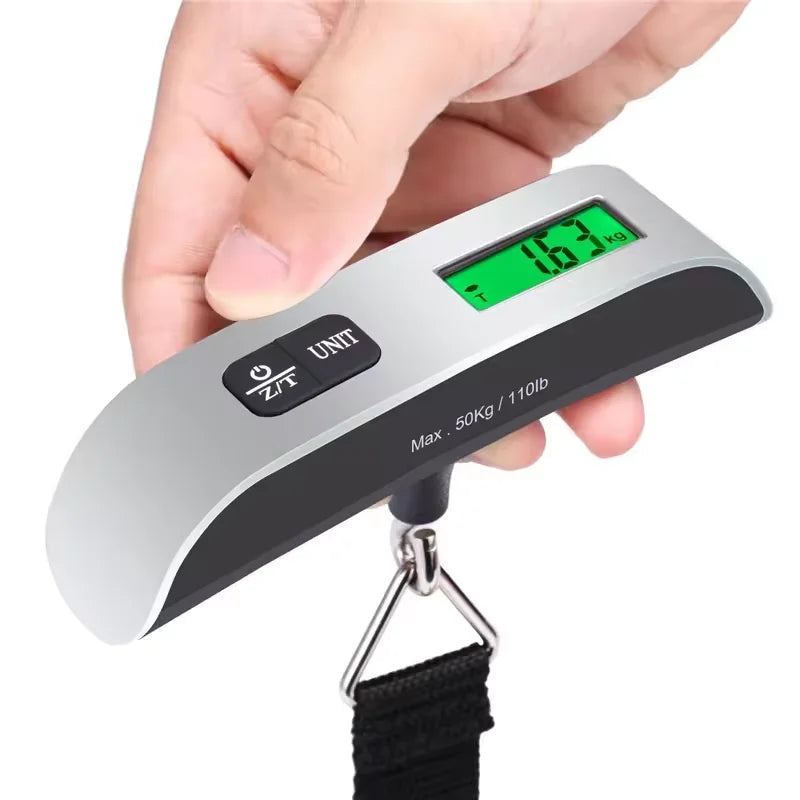 110lb/50kg Portable Scale Digital LCD Display Electronic Luggage Hanging Suitcase Travel Weighs Baggage Bag Weight Balance Tools