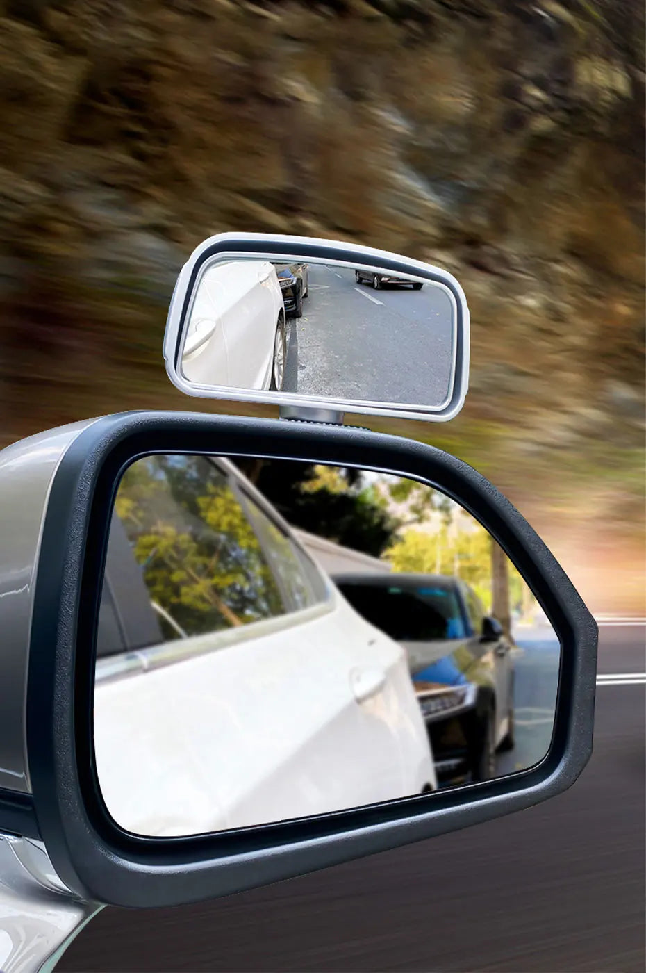 SEAMETAL Universal Car Mirror Auxiliary Rear View Mirror Wide Angle Side Rear Mirrors Reverse Blind Spot 360 Degree Adjustable