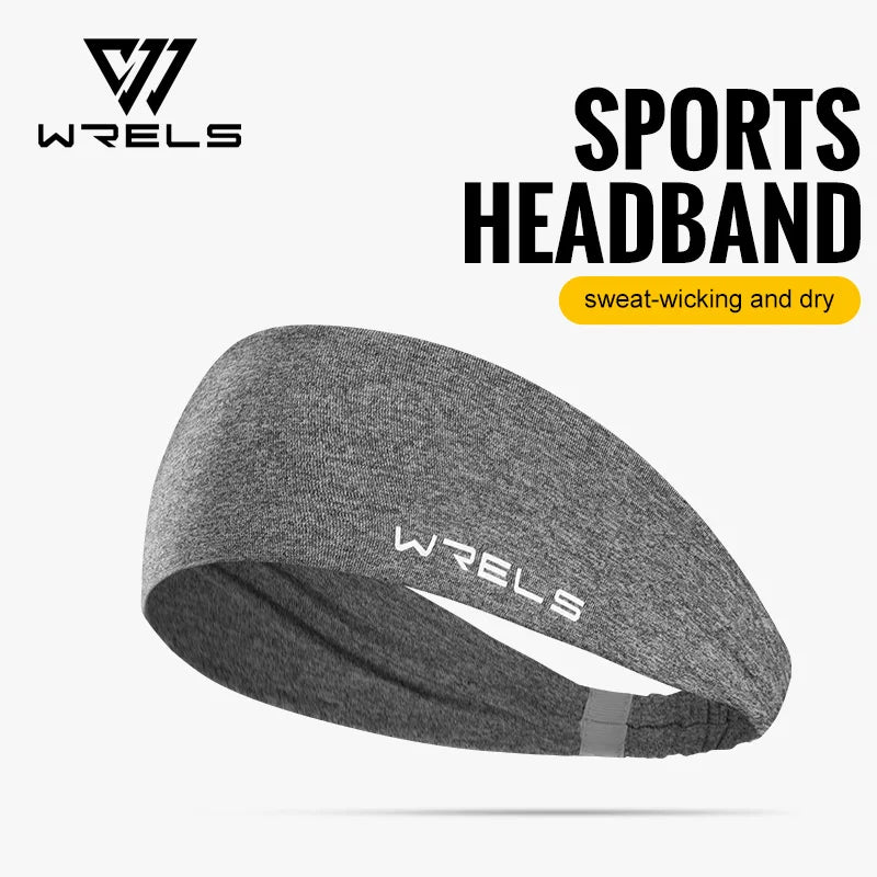 WRELS Sports Headbands Moisture Wicking Sweatbands for Running Breathable Headbands Elastic Non Slip Hairband for Women and Men