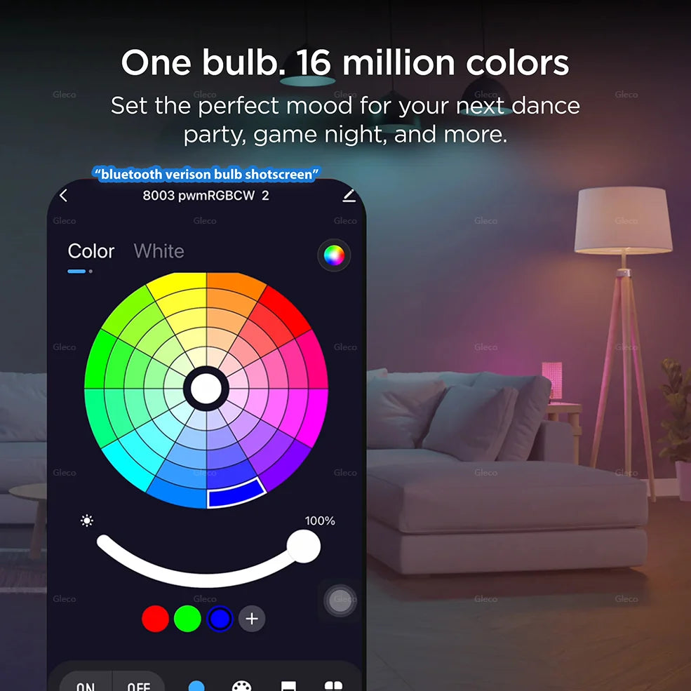 Tuya Smart LED Light Bulbs WiFi Bluetooth RGBCW 110V 220V LED Lamp Compatible with Alexa Google Assistant For Room Decoration