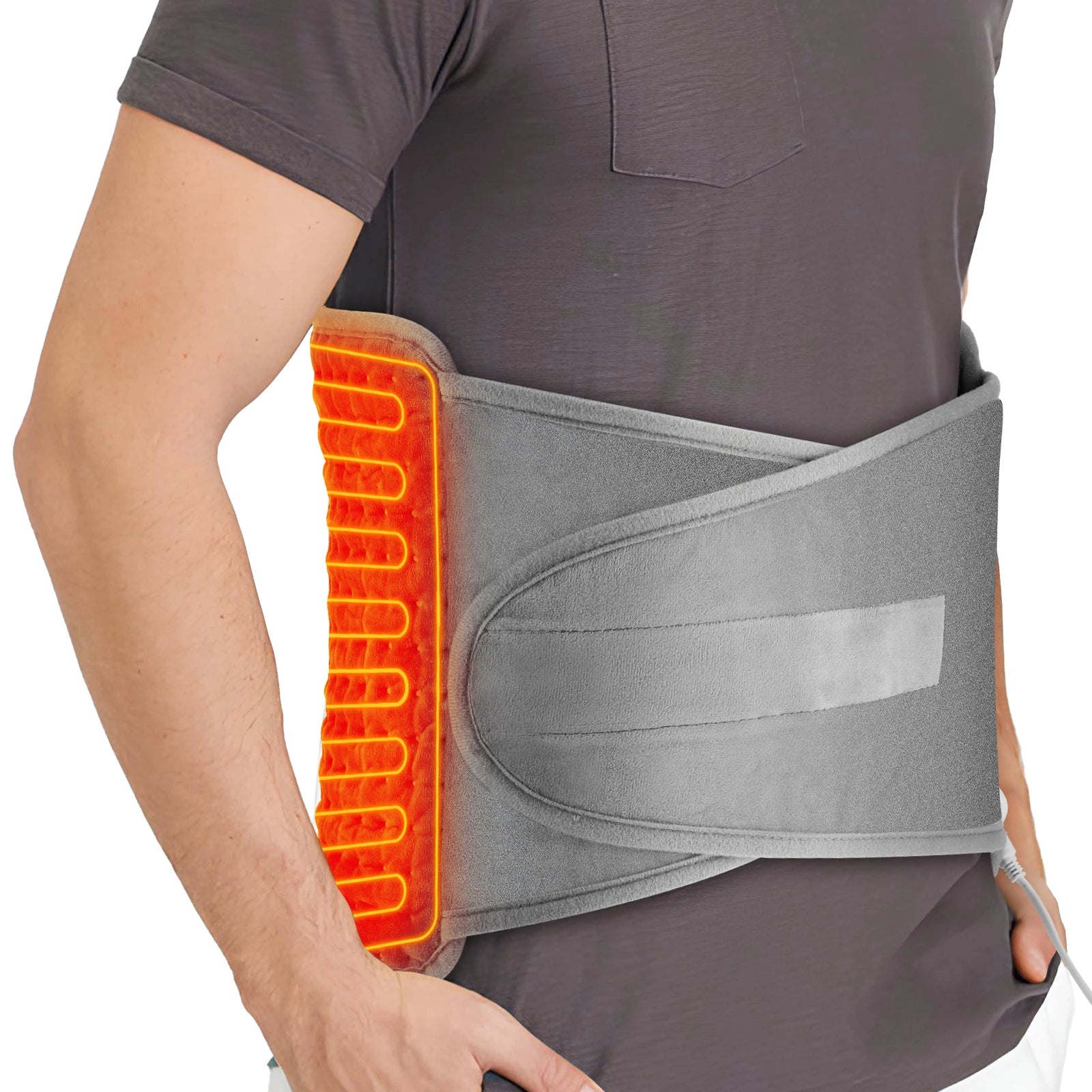 Back Heating Support Belt Electric Waist Brace With Adjustable Temperature Warm Back Belt Abdomen Warmer Lumbar Support Pad