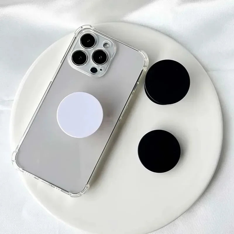 Clear Mobile Phone Griptok Collapsible Expanding Blank Mobile Phone Stand Grips Holders Flat Top Base for Resin DIY for Phones