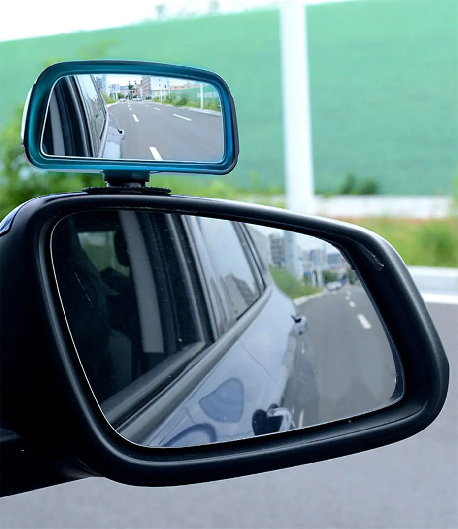 SEAMETAL Universal Car Mirror Auxiliary Rear View Mirror Wide Angle Side Rear Mirrors Reverse Blind Spot 360 Degree Adjustable