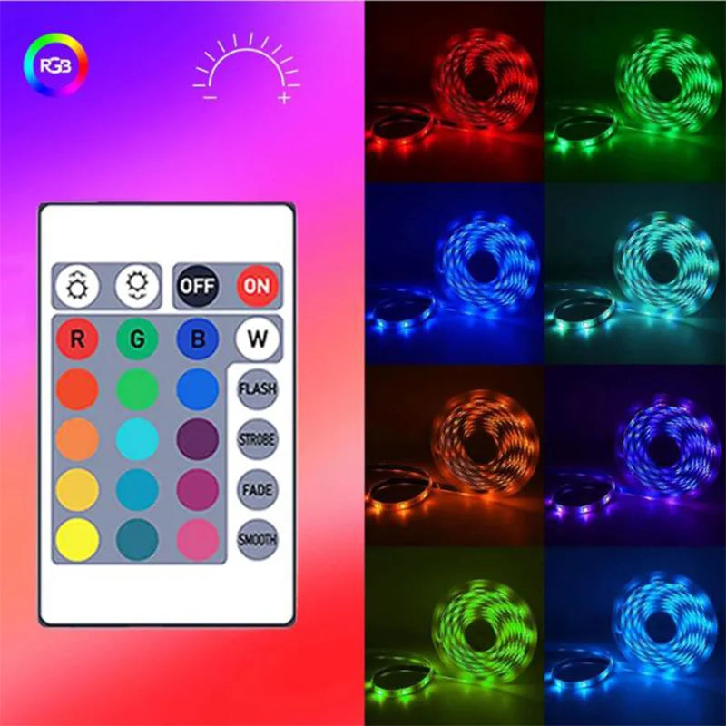 RGB Led Strip Lights 5m 10m 20m 30m Led Room Light with APP Control Flexible Ribbon Luces Led Tape for Room Bedroom Decoration