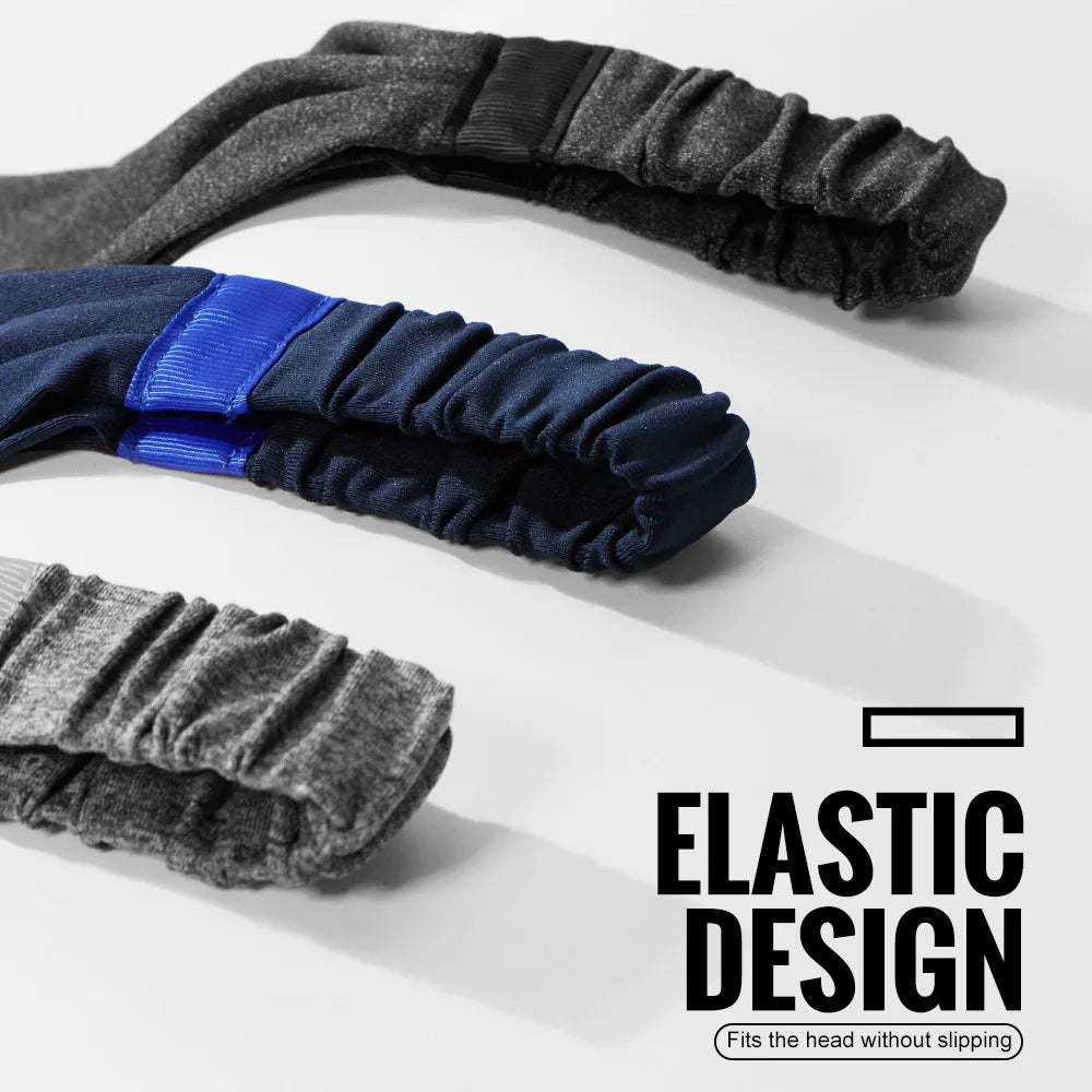 WRELS Sports Headbands Moisture Wicking Sweatbands for Running Breathable Headbands Elastic Non Slip Hairband for Women and Men