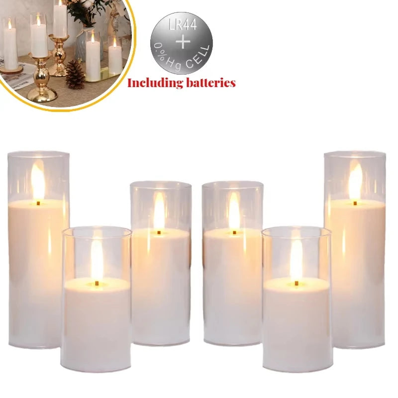 6-60PCS Artificial Candles Led Candles for Wedding Led Candle Flameless Candles Battery Operated Candle for Decorative Wedding