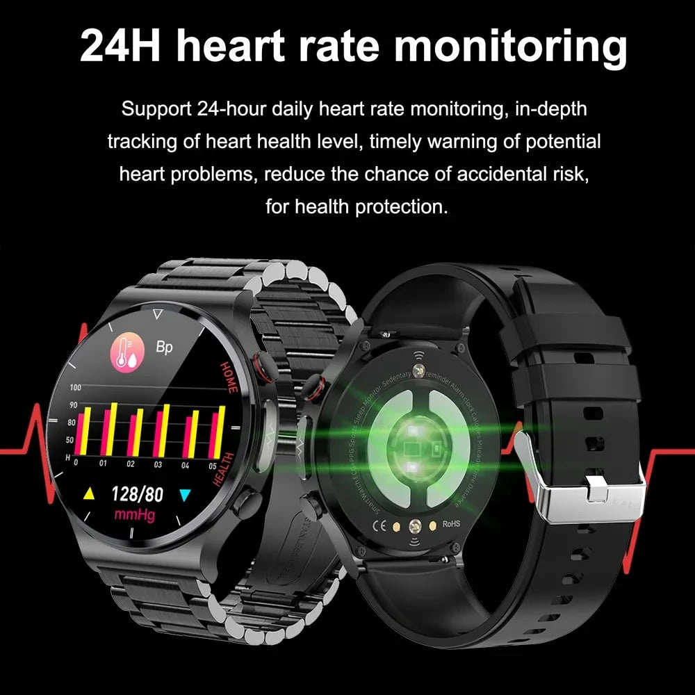 2025 New Laser Treatment Three High Smart Watch Men ECG PPG Heart Rate Health Tracker Smart Watches GUHUAVMI IOS Sleep Monitor