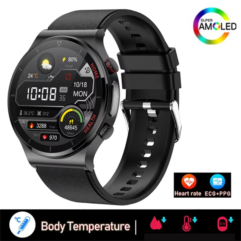 2025 New Laser Treatment Three High Smart Watch Men ECG PPG Heart Rate Health Tracker Smart Watches GUHUAVMI IOS Sleep Monitor