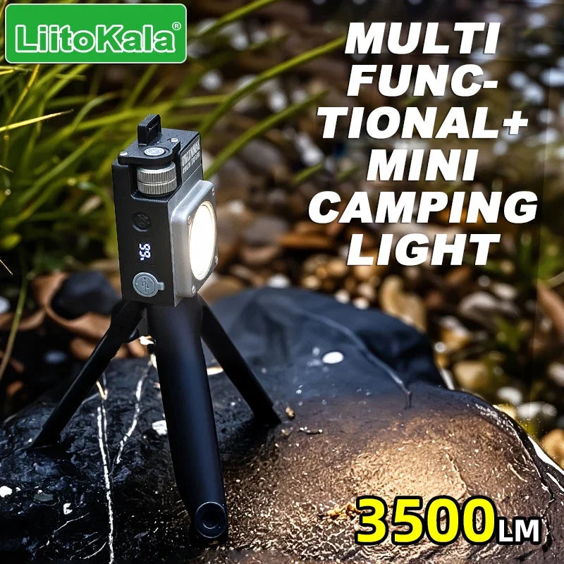 LiitoKala new keychain light 120-3500LM rechargeable flashlight multifunctional portable 3000mAh battery work light