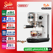 HiBREW Coffee Maker Cafetera 20 Bar Inox Semi Automatic Super Slim ESE POD& Powder Espresso Cappuccino Machine Hot Water H11