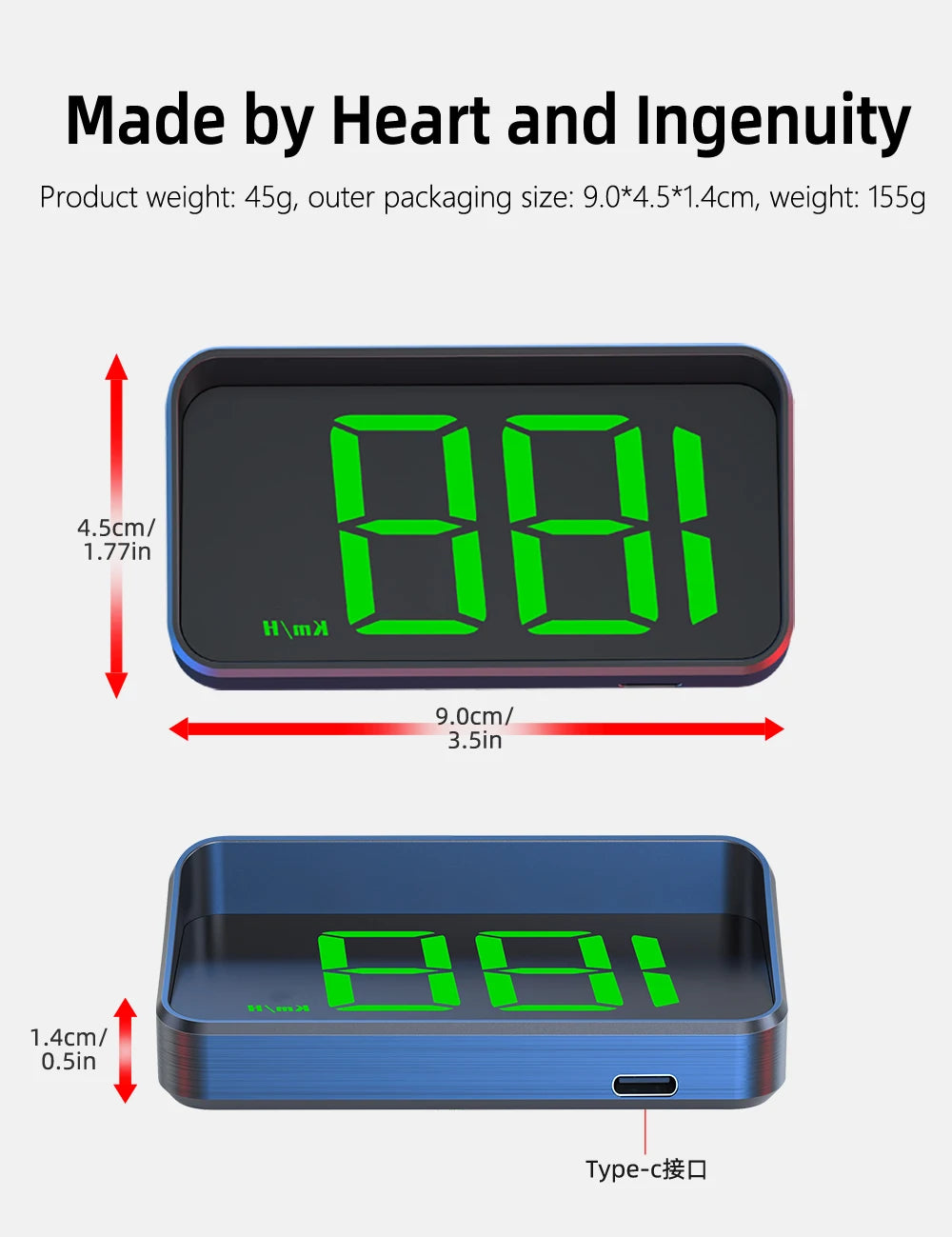 HD Car Head up Display M2 GPS Speedometer KM/H Digital HUD Windshield Projector Universal Auto Electronics Accessory