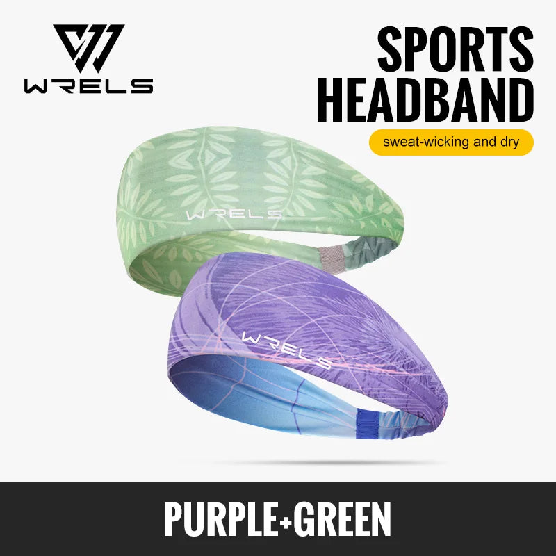 WRELS Sports Headbands Moisture Wicking Sweatbands for Running Breathable Headbands Elastic Non Slip Hairband for Women and Men