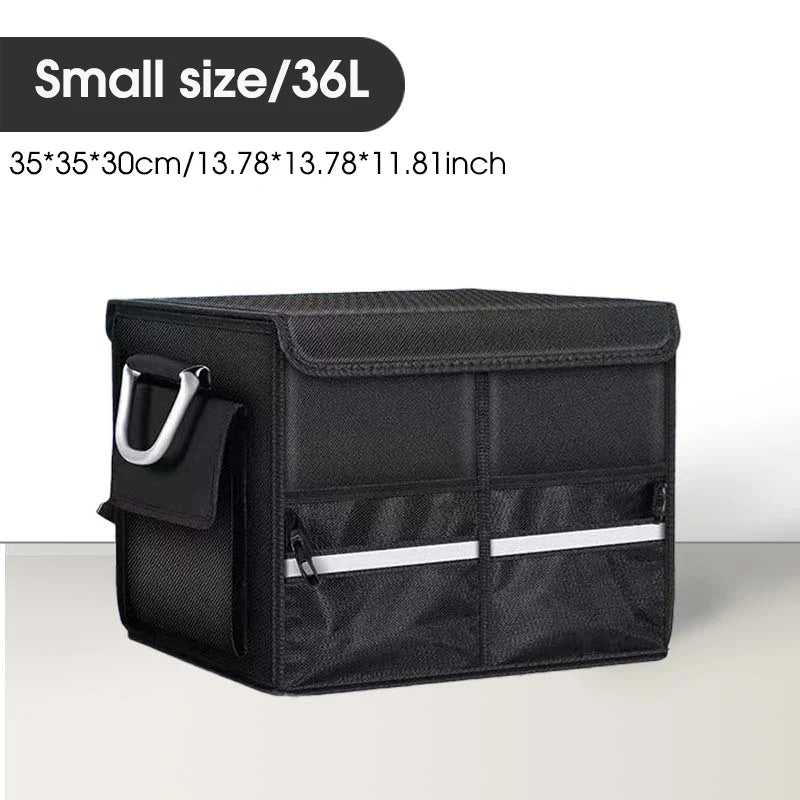 Portable Foldable Trunk Storage Box Waterproof Oxford Cloth 92L Large-Capacity Car Organizer for Camping Fishing